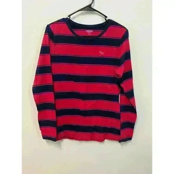 Lands End  Ladies Long Sleeve Striped Tshirt - Picture 1 of 4